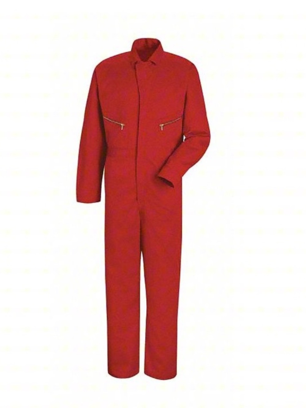 Men's Red Zip-Front cotton Coverall 9 pockets